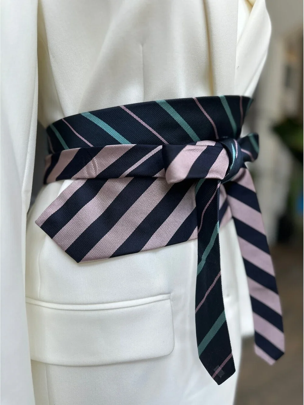Upcycled Silk Obi Belt | Corset Wrap Style | OOAK | OS